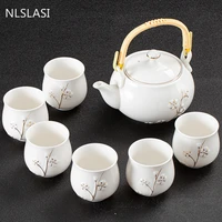 7 pcsset exquisite ceramic tea sets handmade kettles tea cups porcelain teapot chinese teaware drinkware tea ceremony set