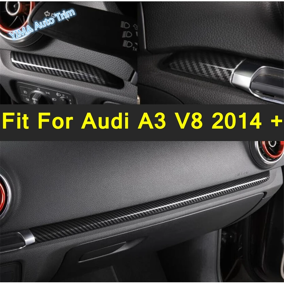 

Lapetus Car Central Control Instrument Panel Decoration Sticker Cover Trim Carbon Fiber Interior LHD For Audi A3 V8 2014 - 2019