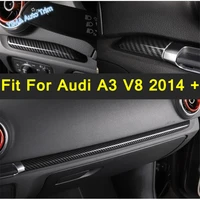 lapetus car central control instrument panel decoration sticker cover trim carbon fiber interior lhd for audi a3 v8 2014 2019