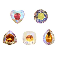 ctpa3bi new 5a quality paradies shine 10pcs loose nail art glue on diamond point jewels glass beads diy crafts rhinestones