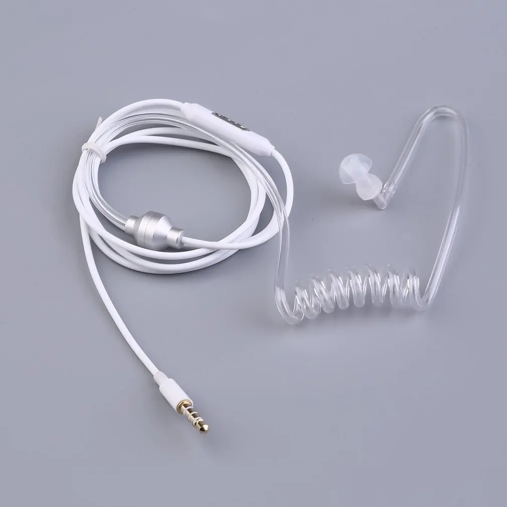 Acoustic Radiation Protection Anti-Radiation Headphones Air Tube Handsfree Earphone with Microphone Volume Control Ear Hook | Электроника