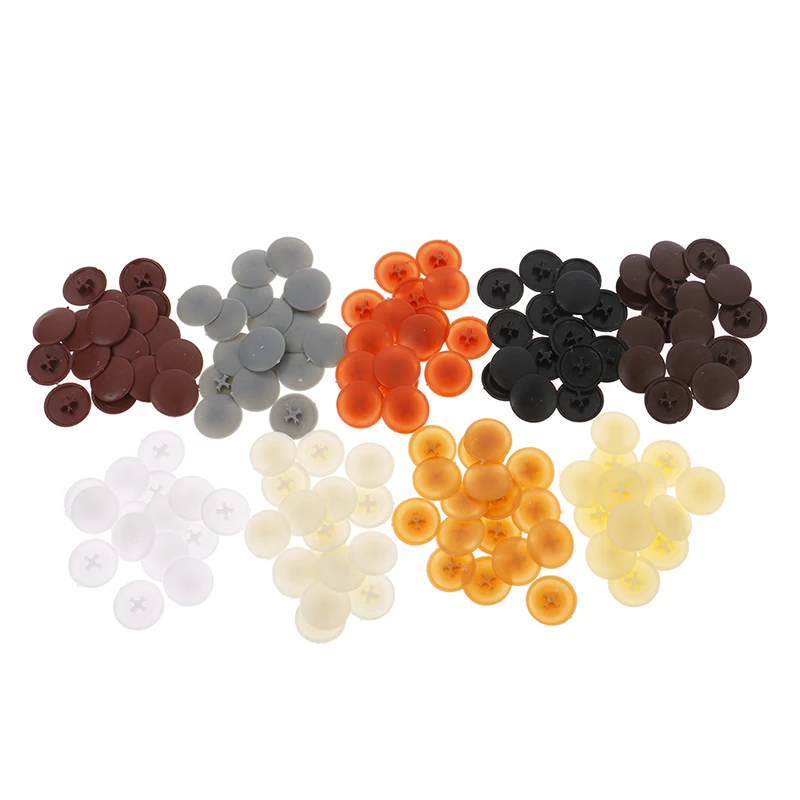 

100Pcs Screws Fold Self-tapping Snap Cap Decor Furniture Hardware Nuts Covers Bolts Exterior Hinged Ornament Screw Cap Durable