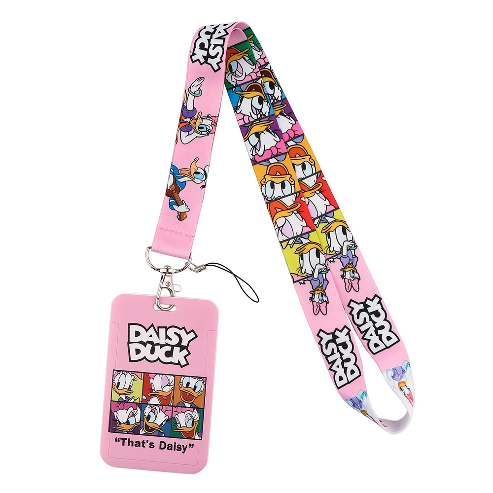 

LB1589 Disney Donald Duck Lanyard Keychain ID Badge Holder Business Card Cover Key Lanyard Neck Straps Key Rings Accessories