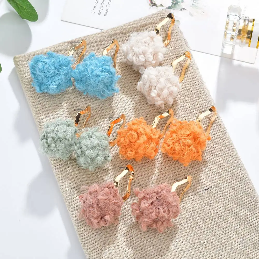 Terreau Kathy Корея модные женские серьги 2019 богемный цветок пряжа серьги-капли