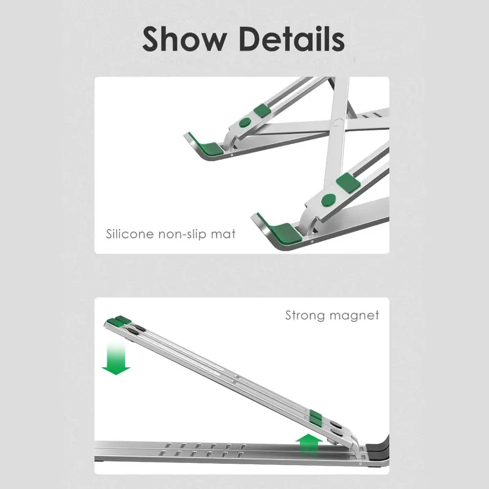 

2020 Laptop Stand for MacBook Pro Notebook Stand Foldable Aluminium Alloy Tablet Stand Bracket Laptop Holder for Notebook
