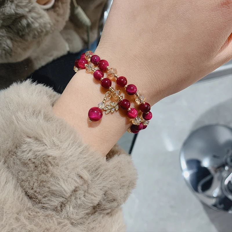 Японский и корейский темпераментарный браслет в стиле мори с хрустальными