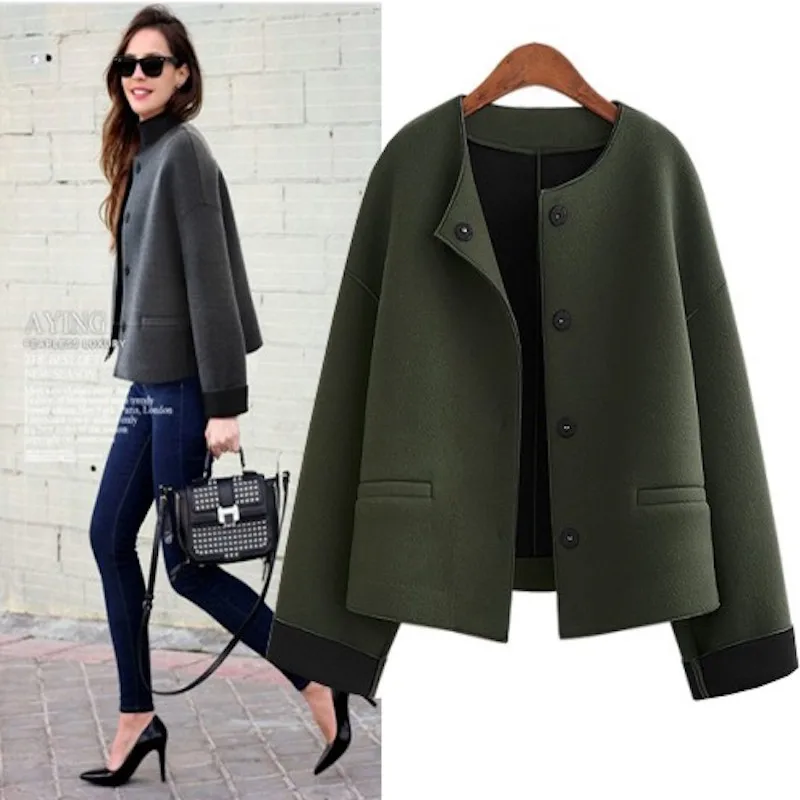 Новые осенне зимние женские пальто Плюс Размер повседневные свободные