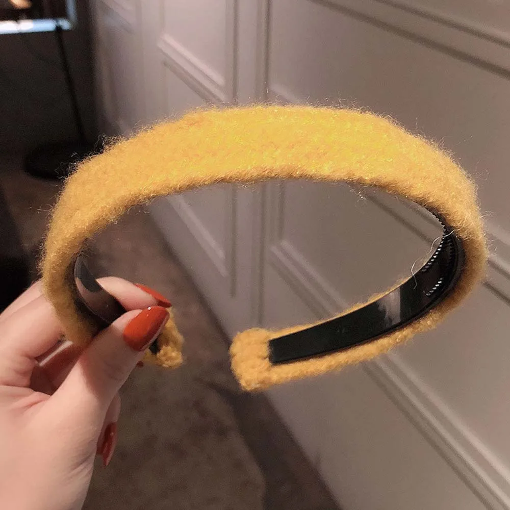 

Korean Candy Color Woolen Hair Band Cute Wild Hairpin Wash Face Headband yarn material multicolor Hair Accessories