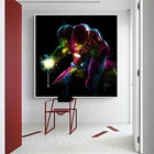 Disney Холст Картина написанная акварелью Железный человек граффити постер, поп-арт Печать на холсте стены с героями комиксов Марвел, значок из кинофильма 
