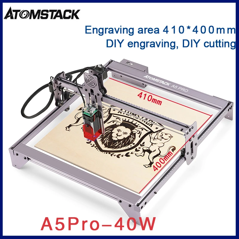 

ATOMSTACK A5 Pro 40W Small CNC Laser Engraving Machine Desktop Cutting Machine DIY Metal 3D Printer Automatic Router Marking