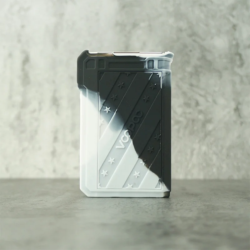 Текстурированная Кожа для VOOPOO ALPHA, комплект на молнии, мод, щит, вейп, силиконовый чехол, обёрточная бумага, рукав, наклейка, оболочка, гель для VOOPOO ALPHA, на молнии, мод - Цвет: Blak white