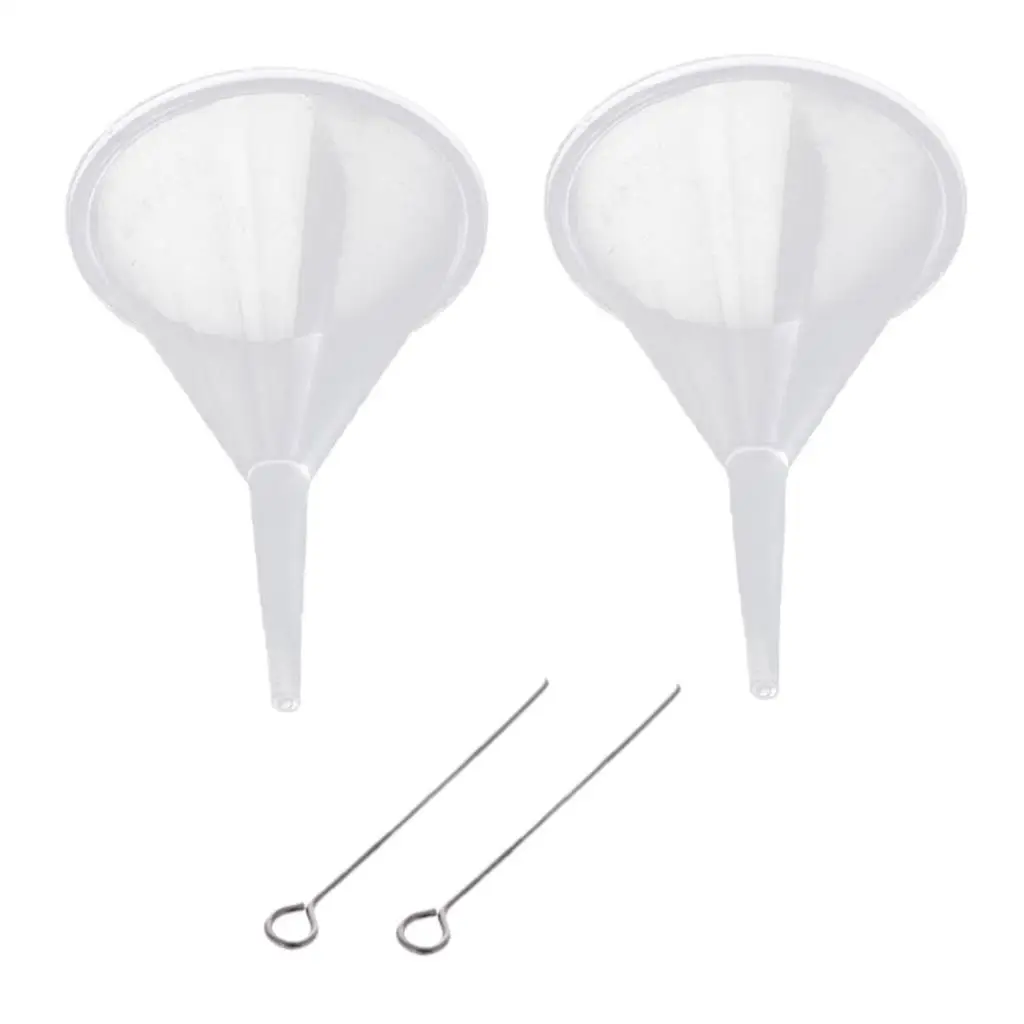 

2 Piece Mini Funnel Plastic Metal Small Funnels For Cremation Jewelry Fill Kit