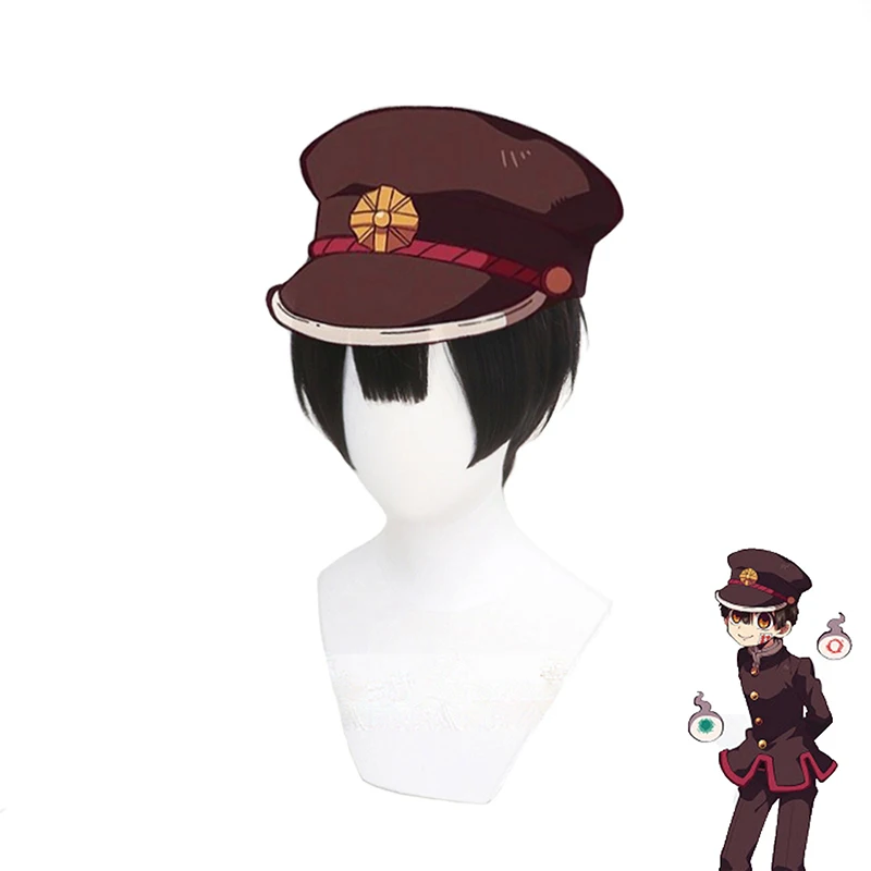Парики для косплея Jibaku Shounen Hanako Kun парики короткие черные термостойкие