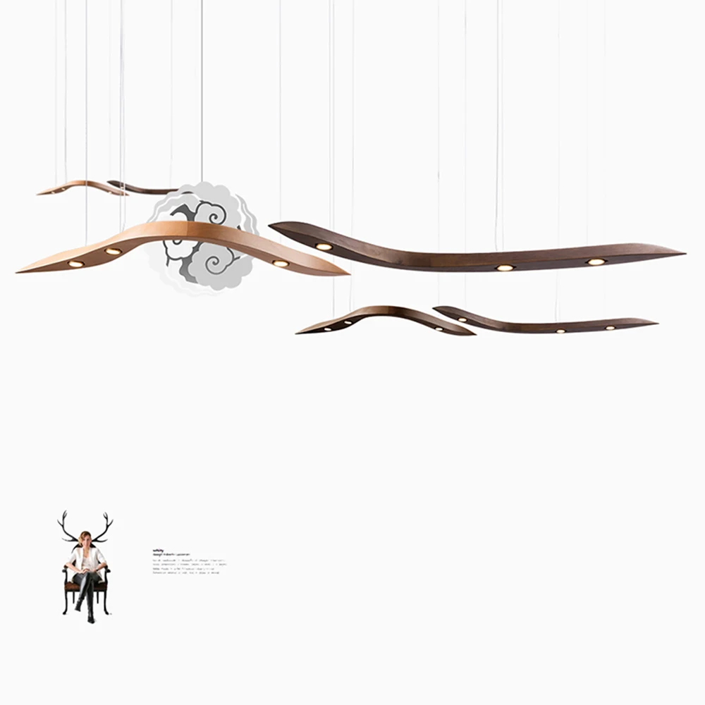 wood pendant lights Nordic hanging lamp led modern for Living meeting Room study Retro decoracion lighting minimalism fixtures | Освещение