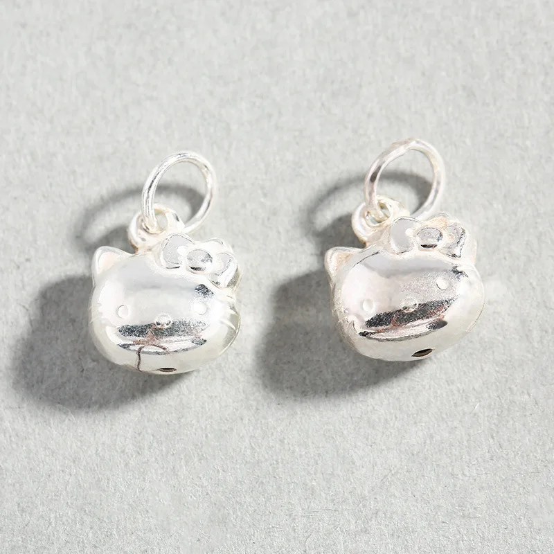 Подвеска кошка из серебра 925 пробы в виде Хеллоуина для женщин модные ювелирные