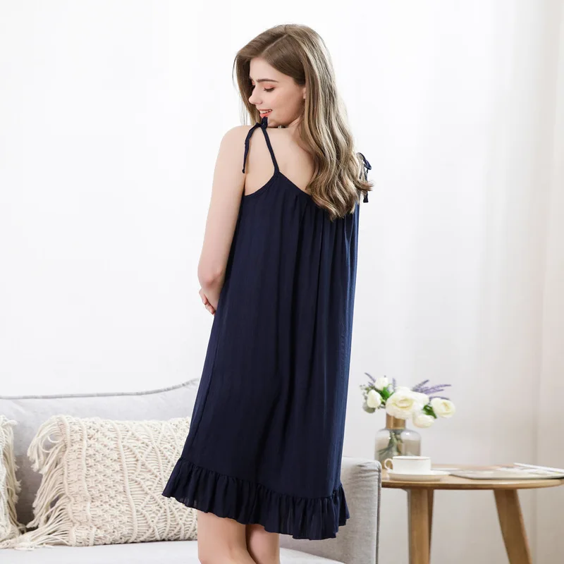 Модальная летняя длинная ночная рубашка пижама женское интимное платье для сна