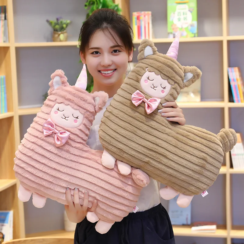 Новый Единорог подушки из альпаки милый розовый выдвижной бархат игрушечная
