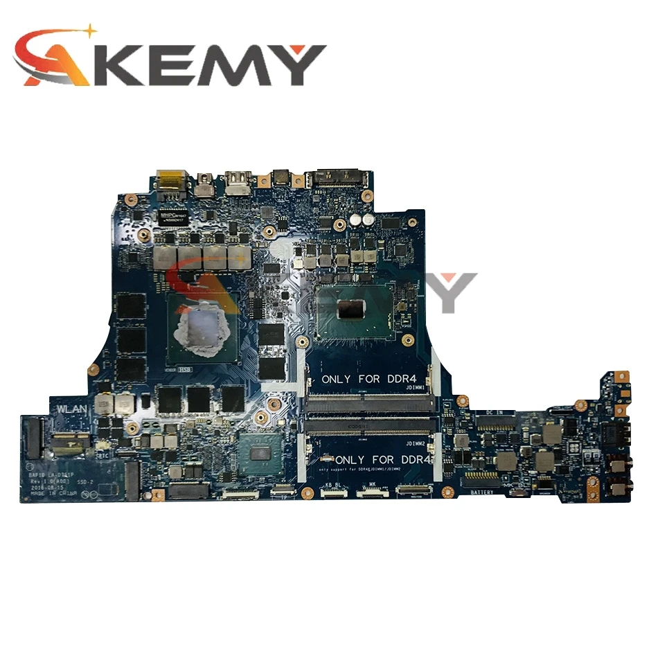 Original Laptop motherboard For DELL Alienware 15 R3 i7-6700HQ Mainboard SR2FQ N17E-G2-A2 CN-0KPYXX 0KPYXX LA-D751P