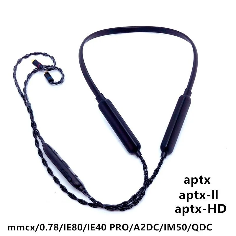 Подвесной аудио кабель с шейкой для Mmcx 0 78 мм 2pin SE215 SE535 IE80 A2DC QDC 500 мА/ч Bluetooth5.0 HiFi