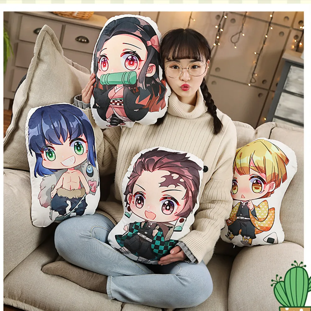 Демон убийца Nezuko Tanjirou Zenitsu Inosuke Плюшевые игрушки Аниме подарок для малыша Косплэй
