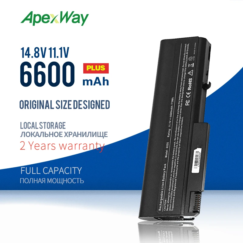 Аккумулятор для ноутбука HP EliteBook 9 ячеек 6600 мАч 11 1 В 6930p 8440 Вт ProBook 6440b 6445b 6450b 6540b 6545b