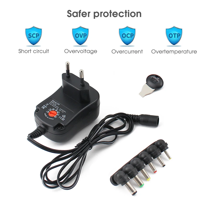 Ajustável do Adaptador de Alimentação da Fonte de Alimentação 220v para dc 220v a 12v Adaptador Universal Ajustável 3v-12v 1.2a 12w Transformador ac dc 4 Adaptadores AC/DC