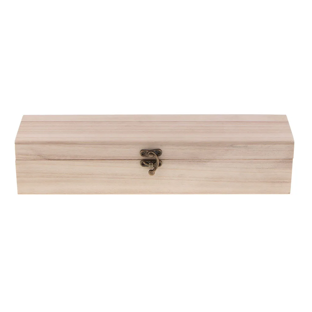Handmade Long Wooden Box Natural Wood Storage-Rectangular Boxes for | Дом и сад