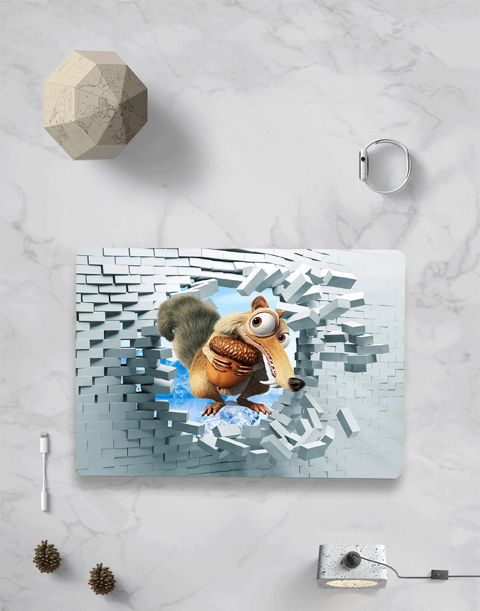 MTT 3D Настенный Чехол для ноутбука Macbook Air 11 13 Pro retina 13 15 с сенсорной панелью для mac book 12 дюймов чехол для ноутбука