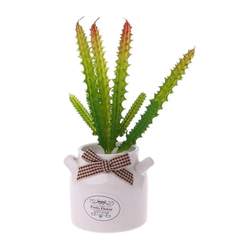 Artificial Plastic Leaf Fake Plants Cactus House Home Garden Party Indoor Outdoor Decor | Дом и сад