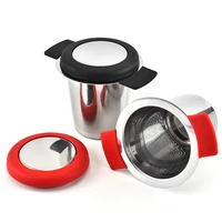 stainless steel reusable tea infuser strainer teapot loose tea leaf spice tea filter kitchen accessories handle clip