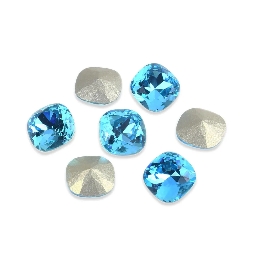 12 мм толстые квадратные стеклянные кристаллы стразы K9 Стразы Блеск 3D Pointedback со