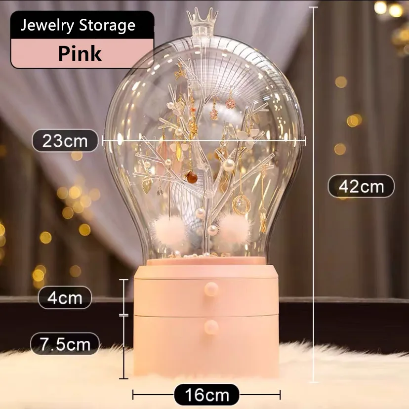 

Earrings Storage Box Necklace Ring Pendant Bracelet Showcase Jewelry Display Stand Holder Organizer Tree Storage Rack