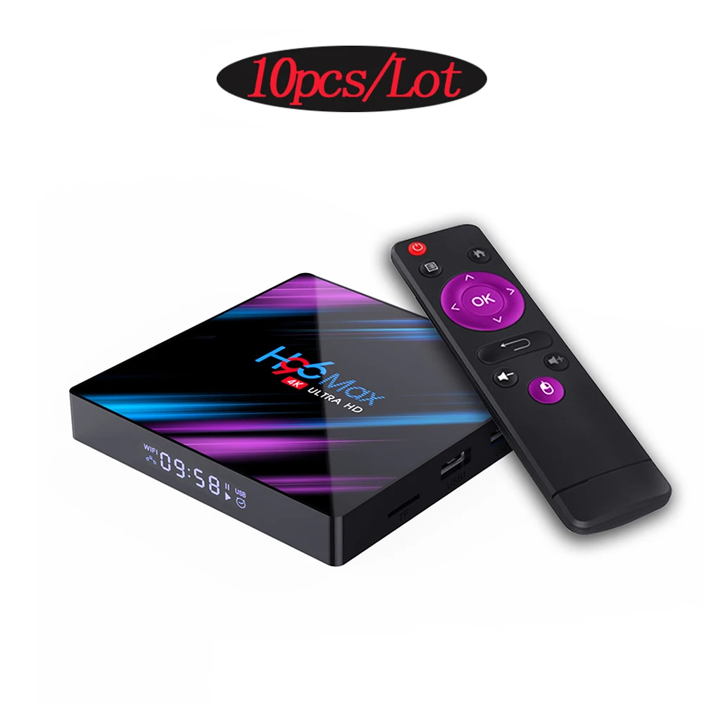 ТВ приставка H96 MAX на Android 9 0 четыре ядра 2 4/5 8 ГГц Wi Fi BT 4 4K HDR|ТВ-приставки и
