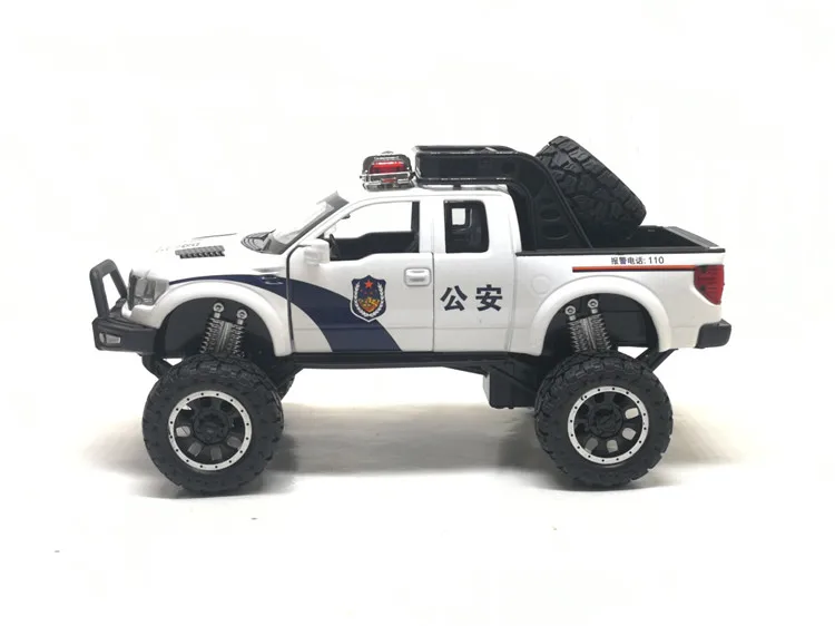 1:32 Raptor F150 пикап металлические игрушечные машинки модель с музыкой мигающий Звук для мальчиков подарки на день рождения