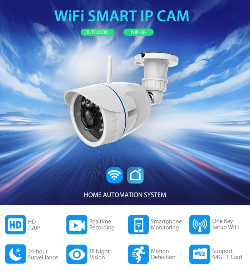 NEO 720P HD IP Камера Wi Fi безопасности открытый пуля Беспроводной видеонаблюдения Cam