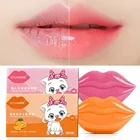 Кристальная коллагеновая маска для губ, розовые патчи для губ, увлажняющая эссенция, против морщин, питают губы корейская косметика, уход за кожей