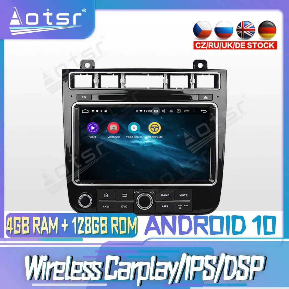 

Android 10 PX6 128G для Volkswagen TOUAREG 2015 2016 DVD GPS навигация Авто Радио стерео видео мультимедийный плеер головное устройство 2din