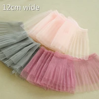 new double layer gauze pleated beautiful lace fabric diy clothing skirt neckline cuffs trim curtains sofa fast sewing supply