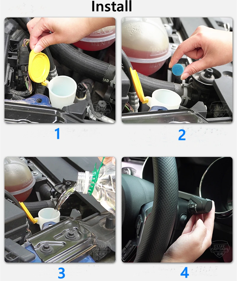 

20/50/100/200Pcs Car Windshield Glass Solid Cleaner Solid Wiper Washer Auto Window Cleaning Fine Seminoma Wiper Car Accessories