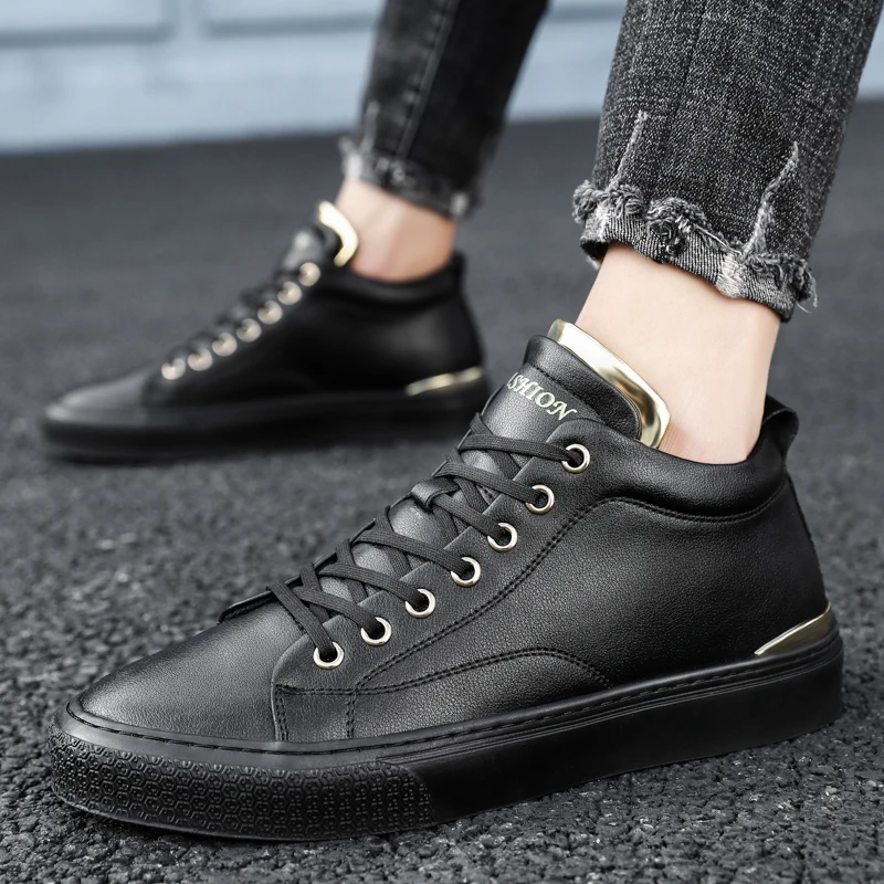 

Mens Leather Shoes Casual Denim Male Sneaker Slip on Loafers Genuine Leather Flats Mens Casual Breathable Flat Driving Shoes *