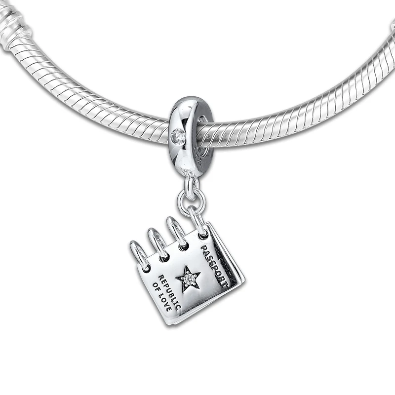 Женский браслет из серебра 925 пробы с подвеской-шармом | Украшения и аксессуары