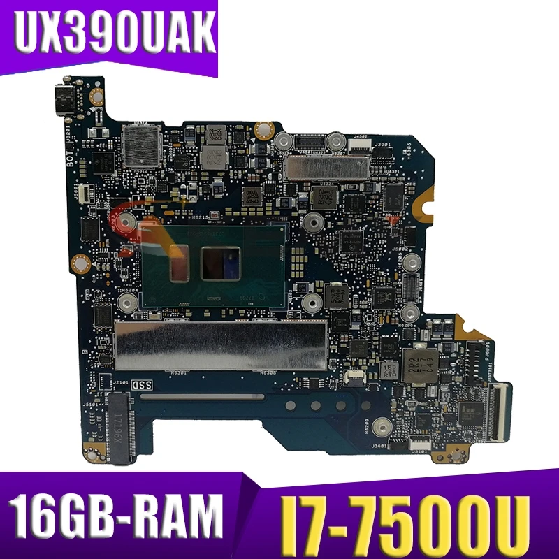 

UX390UAK Laptop motherboard for ASUS ZenBook UX390UAK UX390UA UX390U original mainboard 16GB-RAM I7-7500U