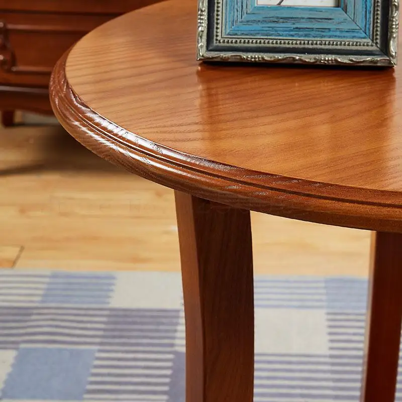 Ash American sofa side creative small coffee table simple phone a few corners Nordic round |