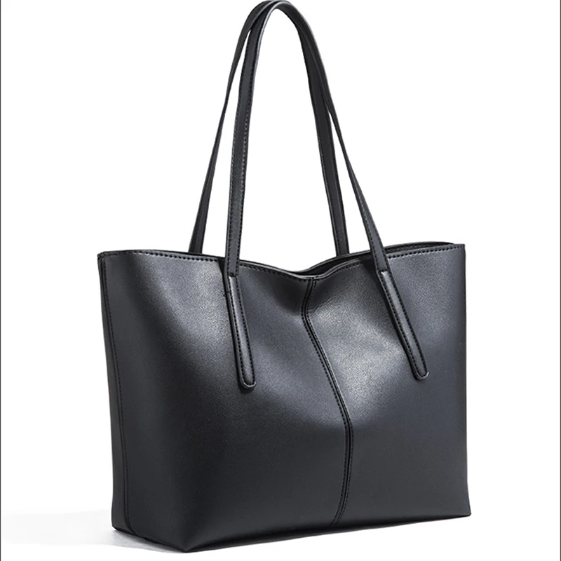 

2020 Brand High Quality Soft Leather Large Pocket Casual Handbag women's Handbag Shoulder Bag Large Capacity Handbag
