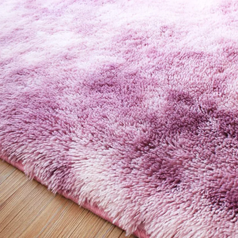 Пушистый круглый розовый фиолетовый ковер ковры для гостиной Декор