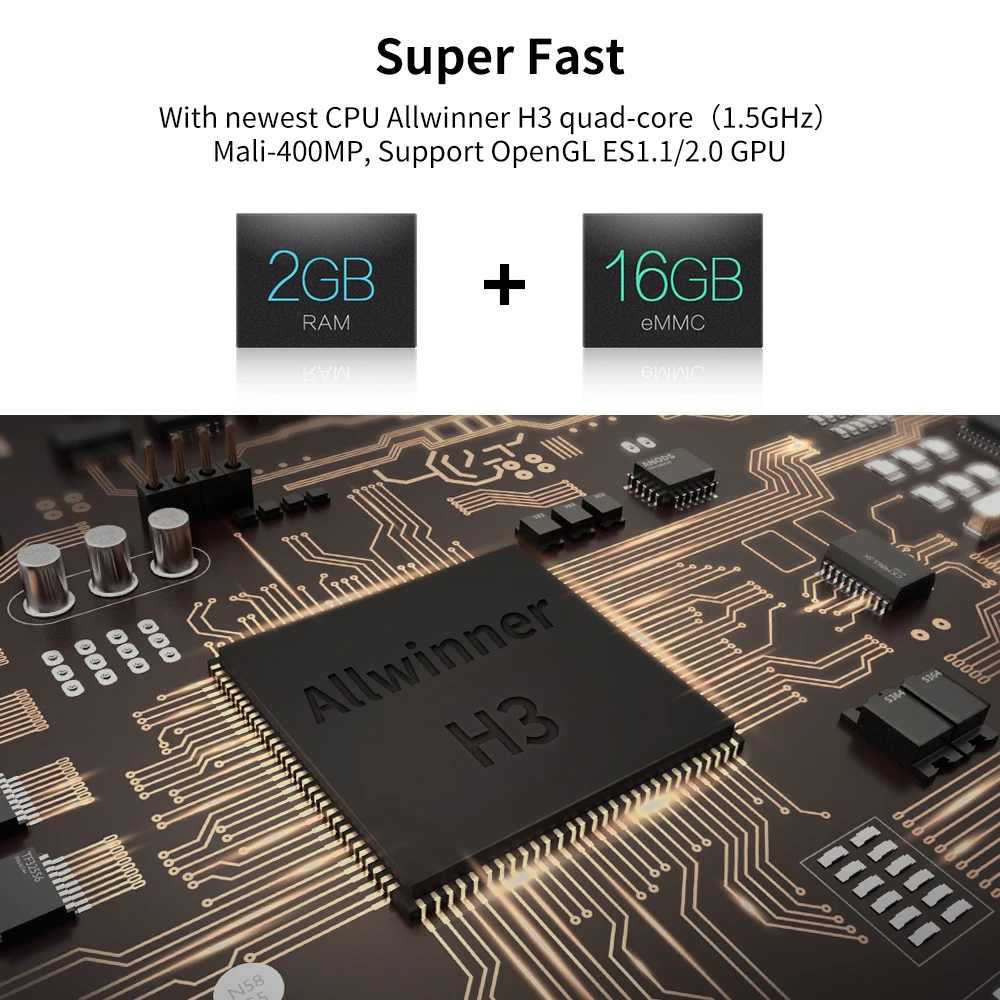 ТВ-бокс Smart Android 7,1 телеприставка 1 ГБ 8 ГБ Allwinner H3 четырехъядерный 2,4G Wifi телеприставка 1080P HD Поддержка 3D медиаплеер