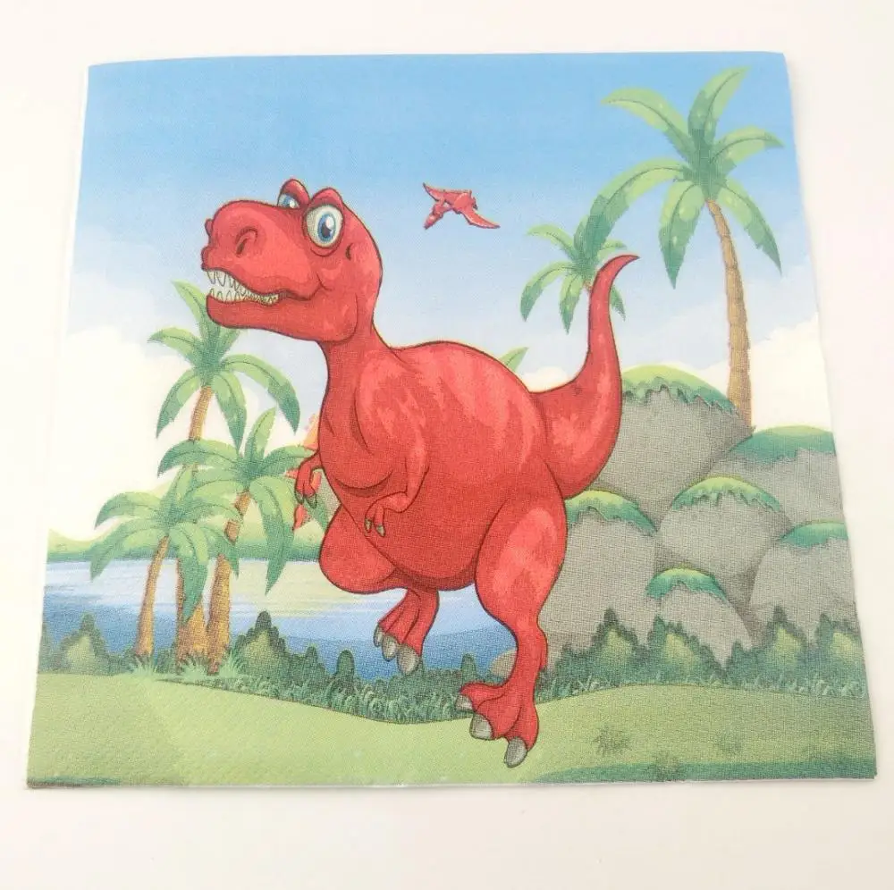 20 шт./упак. Happy Baby Shower вечерние Дети Мальчики выступает симпатичного динозавра