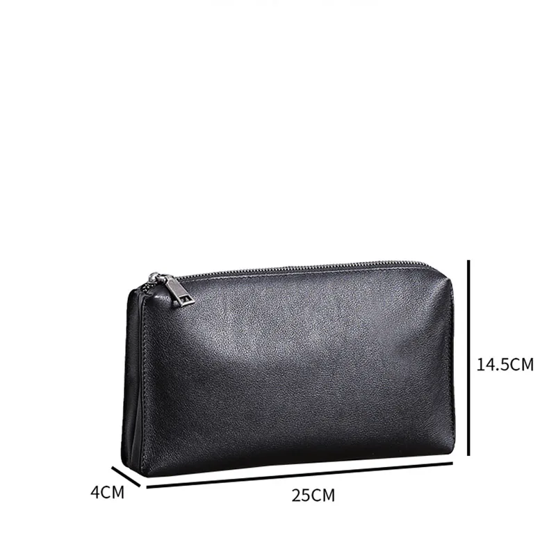 

Clutch men's leather soft leather large-capacity retro mobile phone bag top layer cowhide men's casual clutch