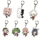 Аниме Danganronpa, двусторонний акриловый брелок, мультяшная фигурка, акриловая сумка, подвески, брелок для ключей от машины на цепочке, аксессуары для косплея