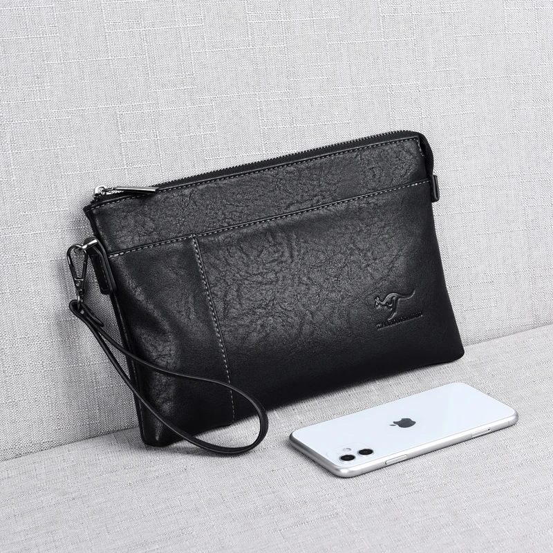 Новый роскошный брендовый мужской клатч кожаные вместительные мужские